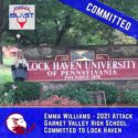 Emma Williams (2021) makes verbal to Lock Haven!